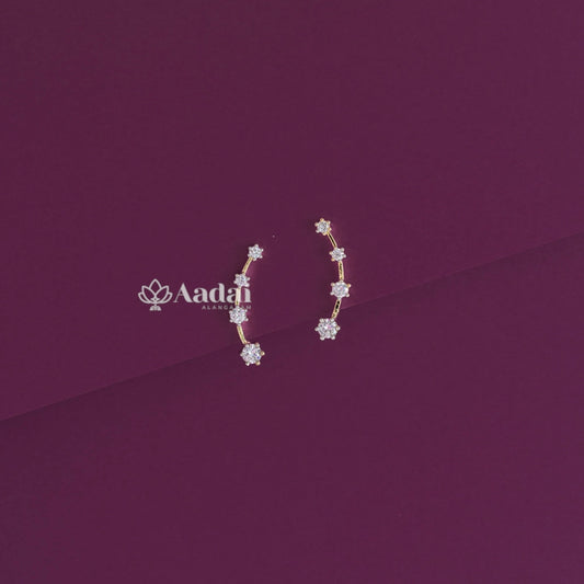 Star Diamond Look Alike Ear Cuff /  Stud
