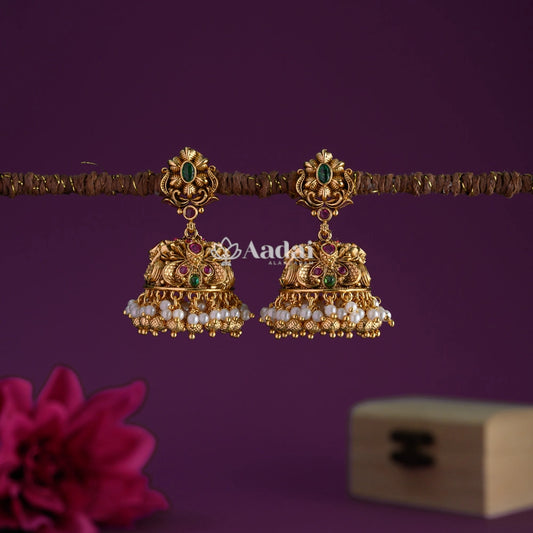 Lusterous Floral Jhumka