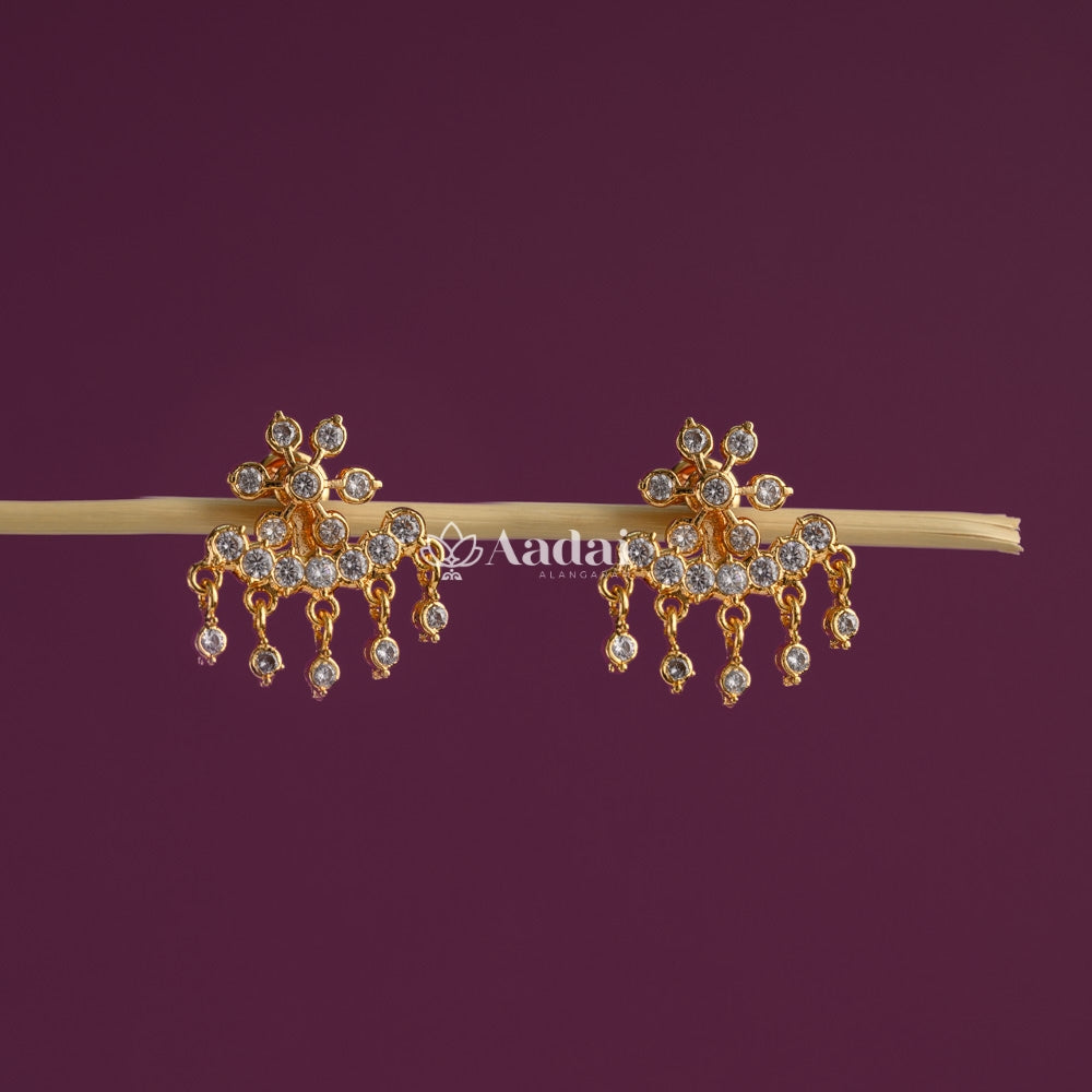 Two Style Floral Diamond Replica Stud
