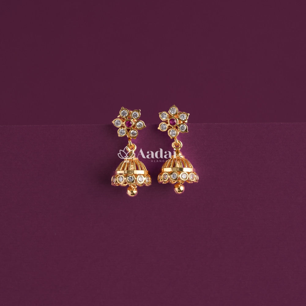 Cute Little Floral Jhumka