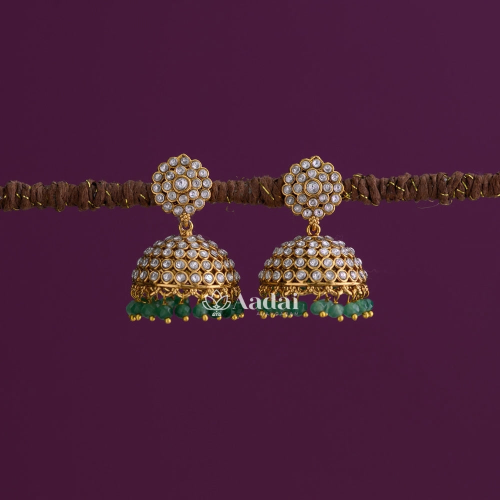 Regal White Jhumka