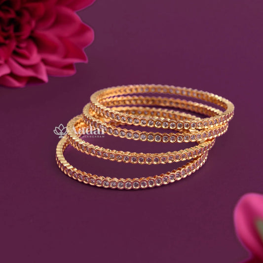 Simple stone bangle - White