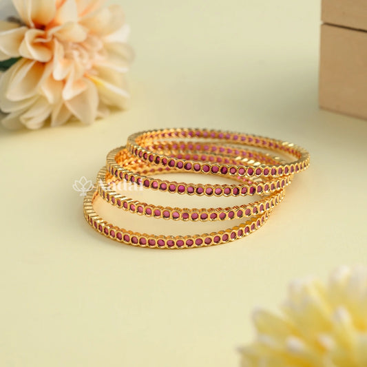 Simple stone bangle - Ruby