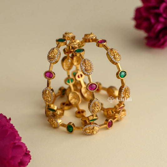 Elegant Lakshmi Multi Stones Bangles