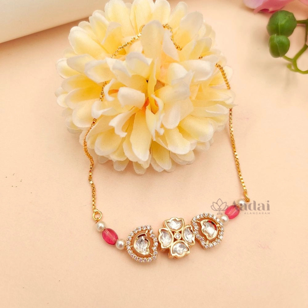 Flower Kundan Bracelet