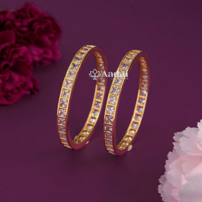 Classic Stone Bangle - White