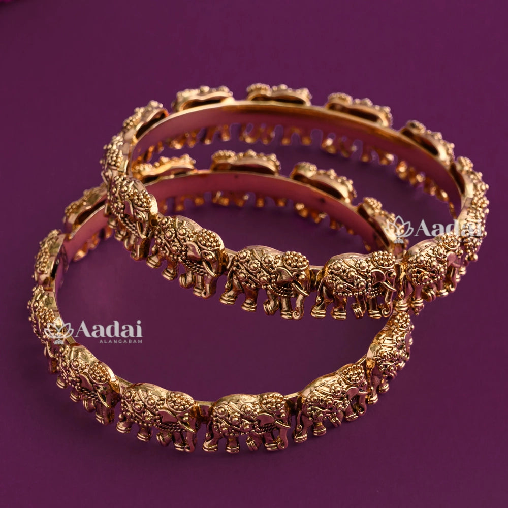 Antique Elephant Kids Bangle