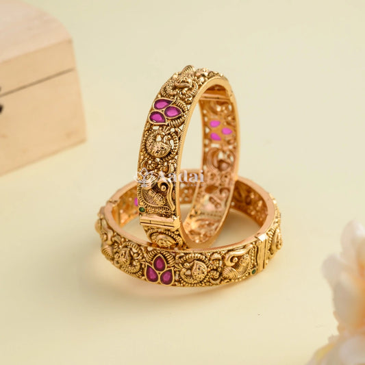 Peacock Antique Kada Bangle