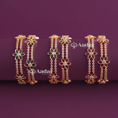 Star Flower Stone Bangle