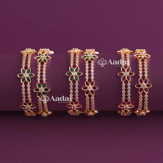Star Flower Stone Bangle