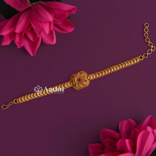 Square Floral Antique Chain Bracelet