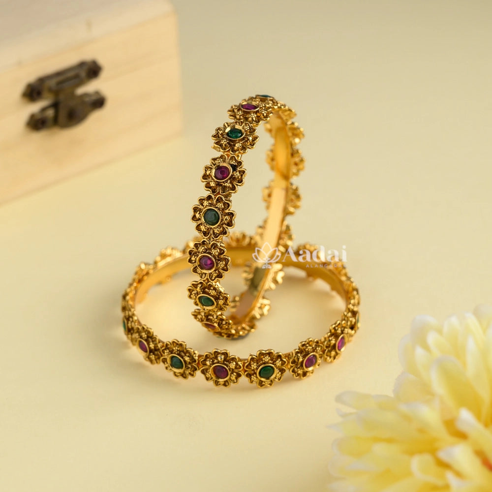 Floral Antique Kids Bangle 