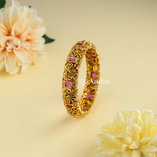 Rubescent Peacock Kada Bangle 