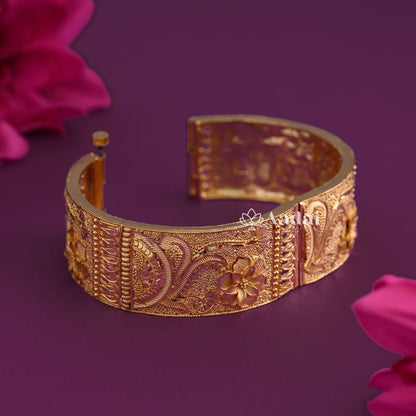 Floral Micro Plating Bridal Kada Bangle