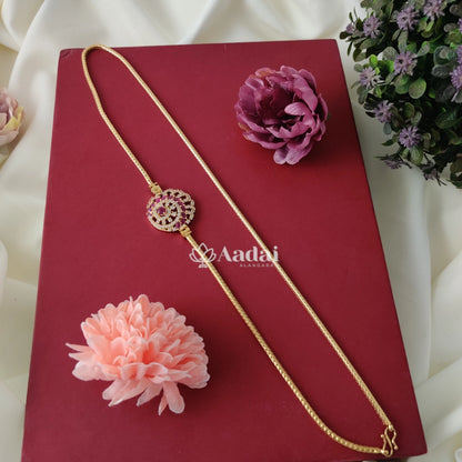 Floral Ad pendant Mogappu chain