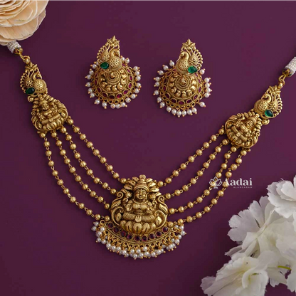 Plumeria Anrique Lakshmi Gold look alike necklace