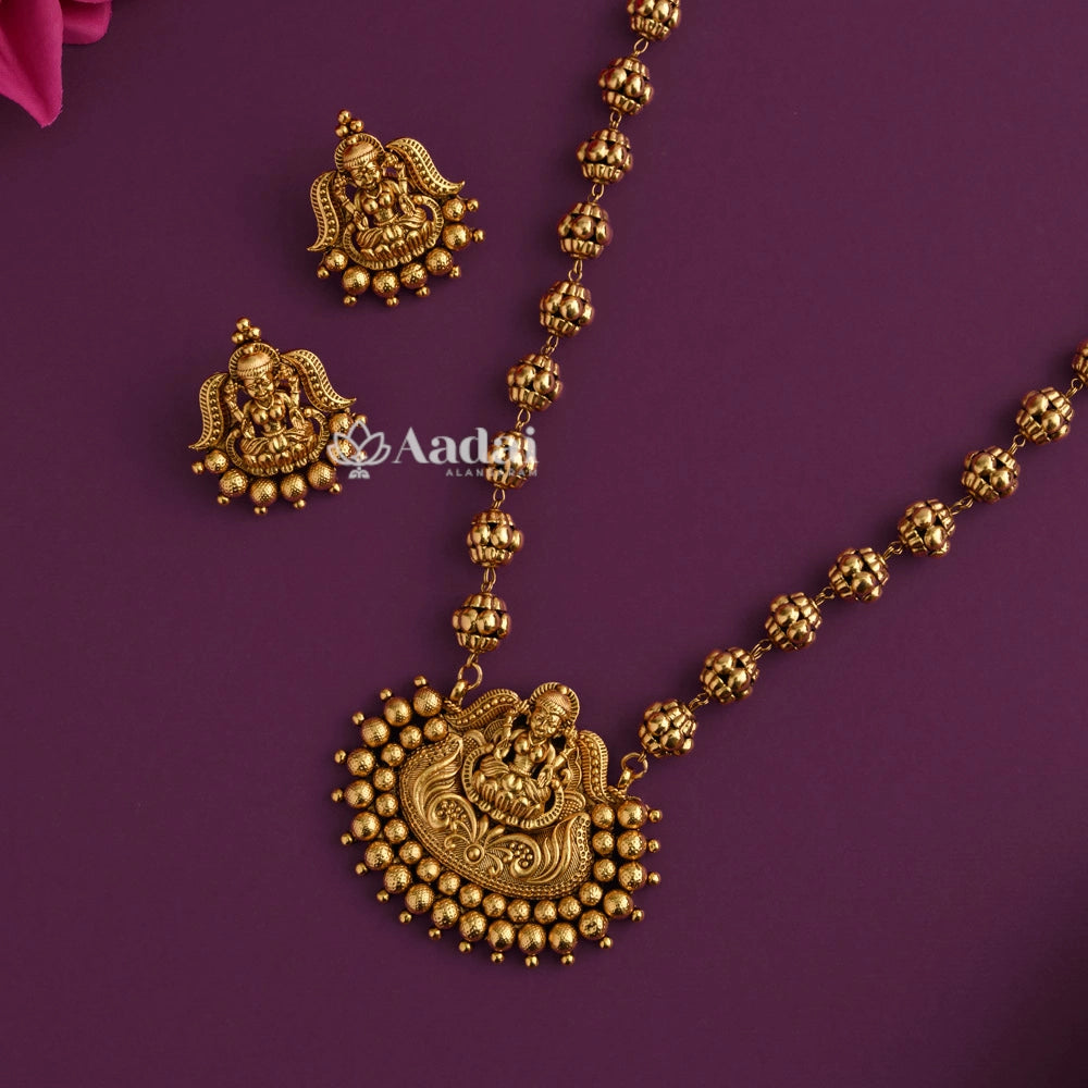 Classic Lakshmi Antique Beaded Necklace