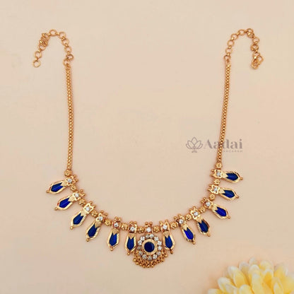 Palakka Nagapadam Necklace - Blue