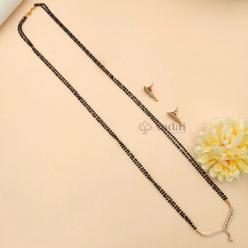 Simple Zircon Mangalsutra