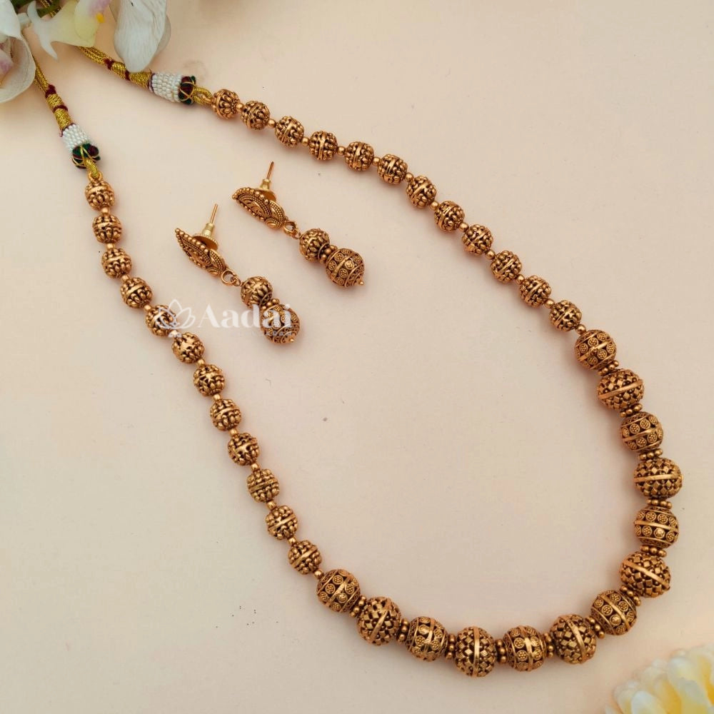 Antique Round Bead Mala