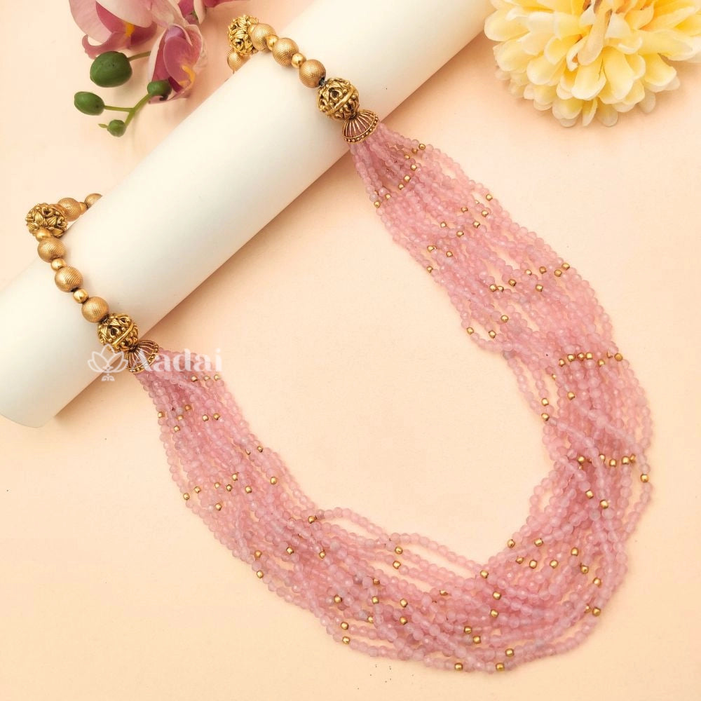 Stylish Hydro Crystal Mala - Pink