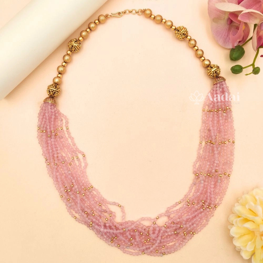 Stylish Hydro Crystal Mala - Pink