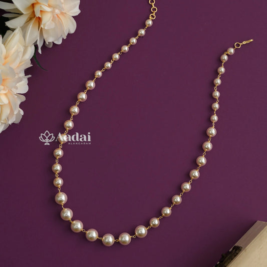 Shell Pearl Mala Necklace