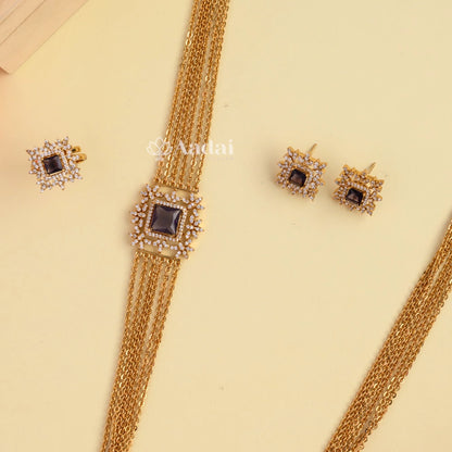 Chandraharam Combo Set - Voilet Stone