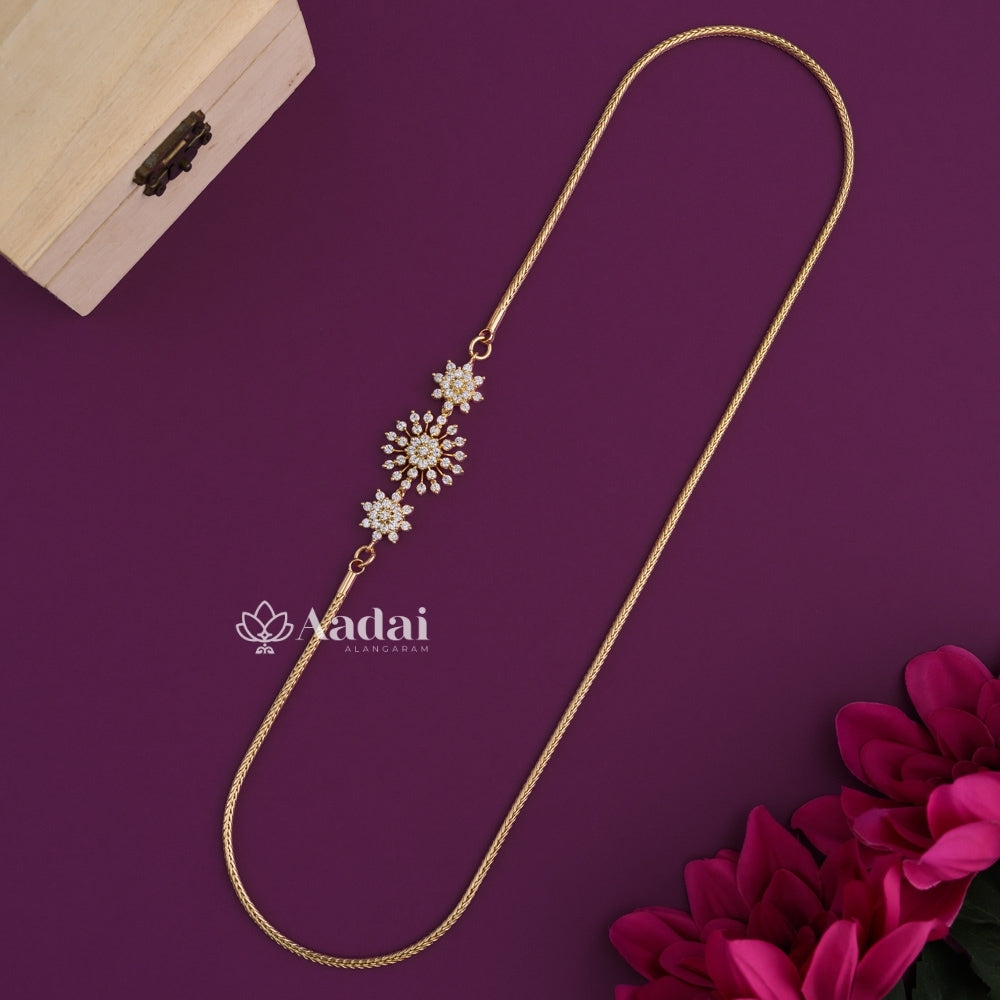 Sparking Starflower Diamond Replica Mogappu chain