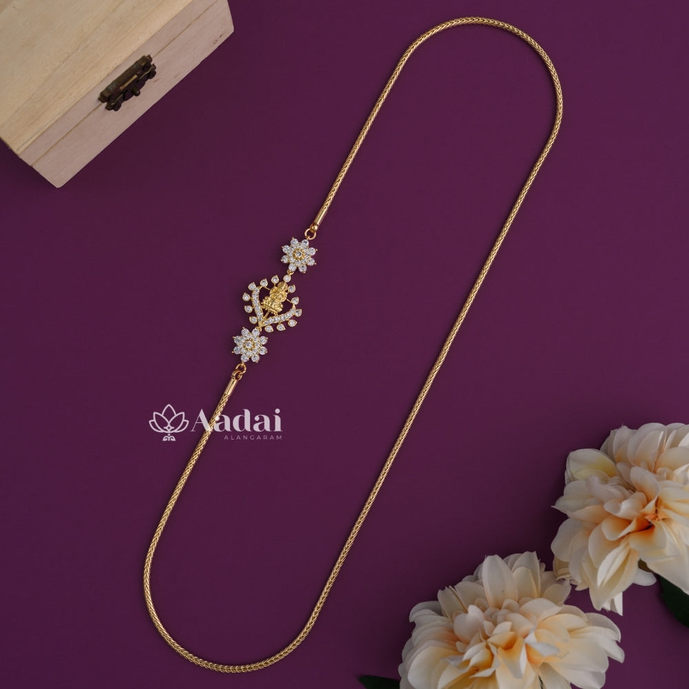Scarlet Floral Diamond Replica Mogappu Chain