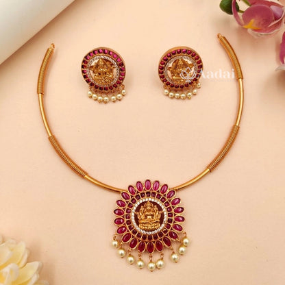 Lakshmi Pendent Hasli Necklace