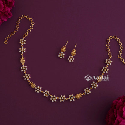 Elegant diamond replica lakshmi necklace