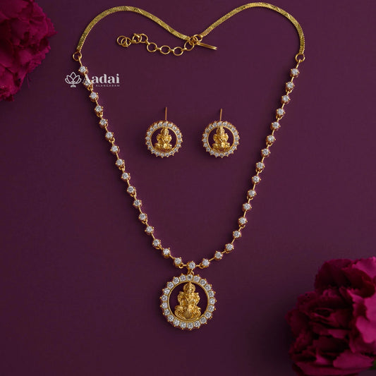 PERSPICUOUS SPARKLING LAXMI NECKLACE