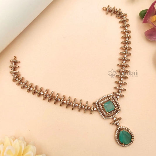 Sparkling AD Necklace - Mint