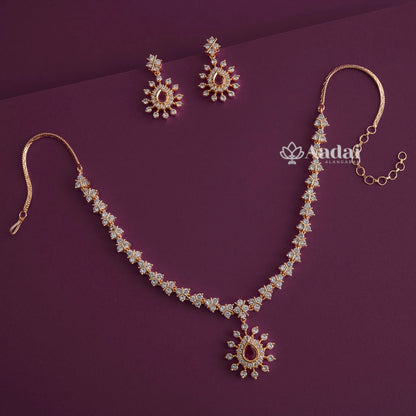 18 Carat Diamond Replica Necklace - Ruby