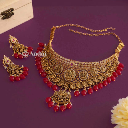 Empire Antique Choker Set - Red