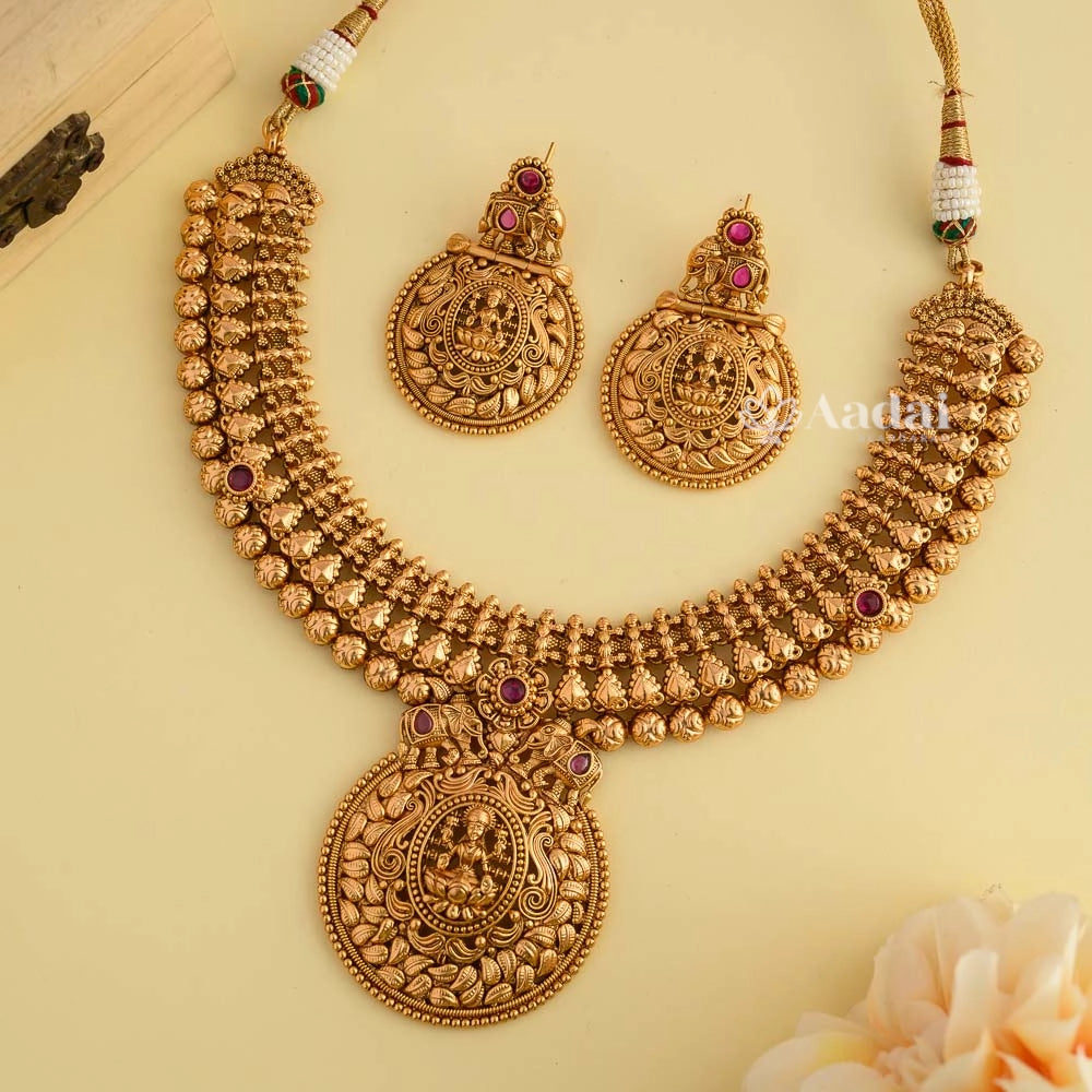 Tremendous Lakshmi Necklace - Ruby