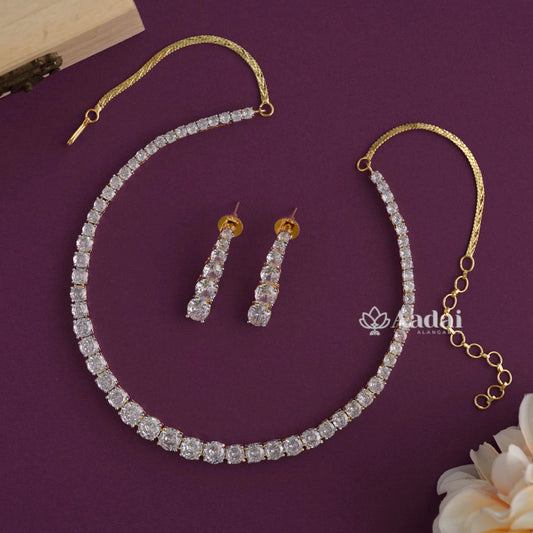 Cubic Zirconia Star Cut Diamond Necklace 