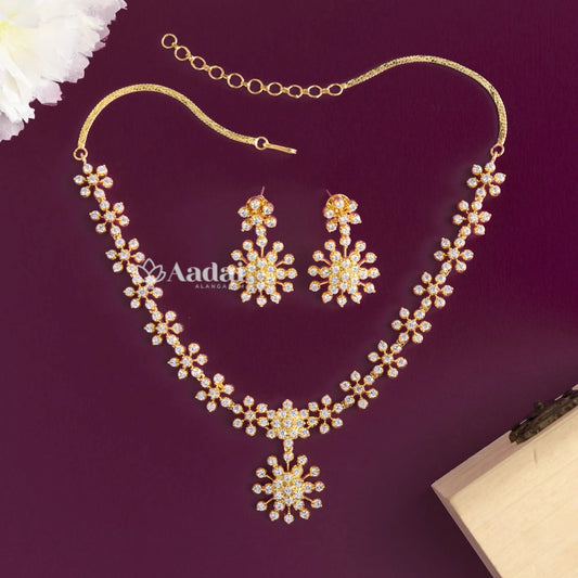 Floral Diamond Replica Necklace