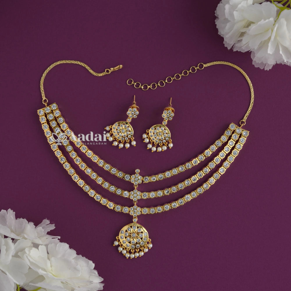 Vintage Classic Sparkling Layer Necklace