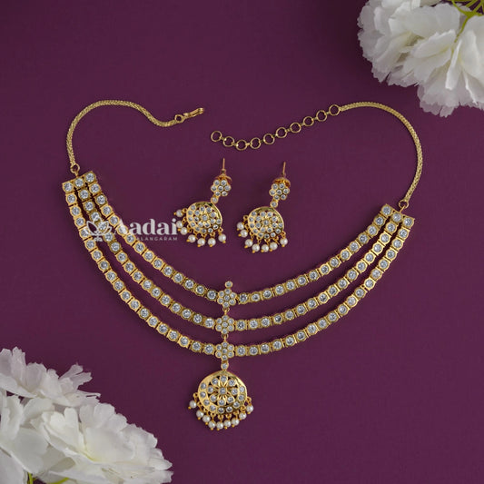 Vintage Classic Sparkling Layer Necklace