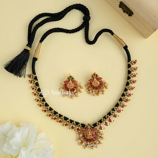 Mirthful Black Thread Dori Necklace