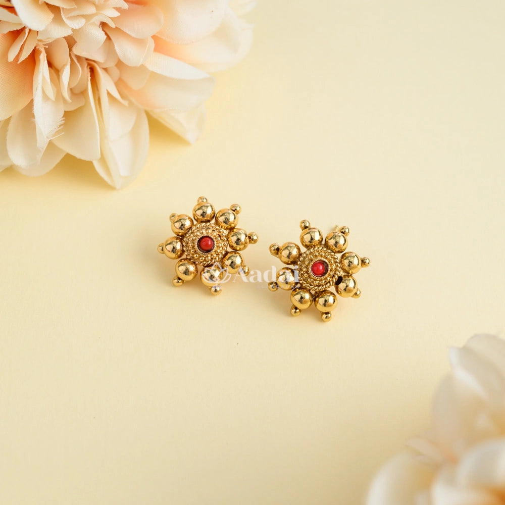 Scarlet Coral Bead Necklace