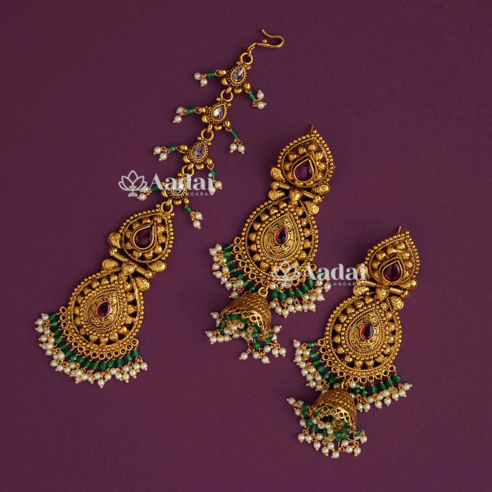 Imperial Carved Bridal Choker Combo Set