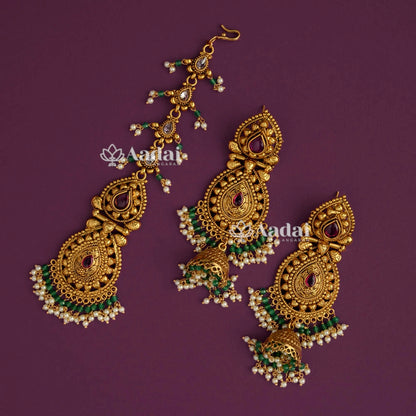 Imperial Carved Bridal Choker Combo Set