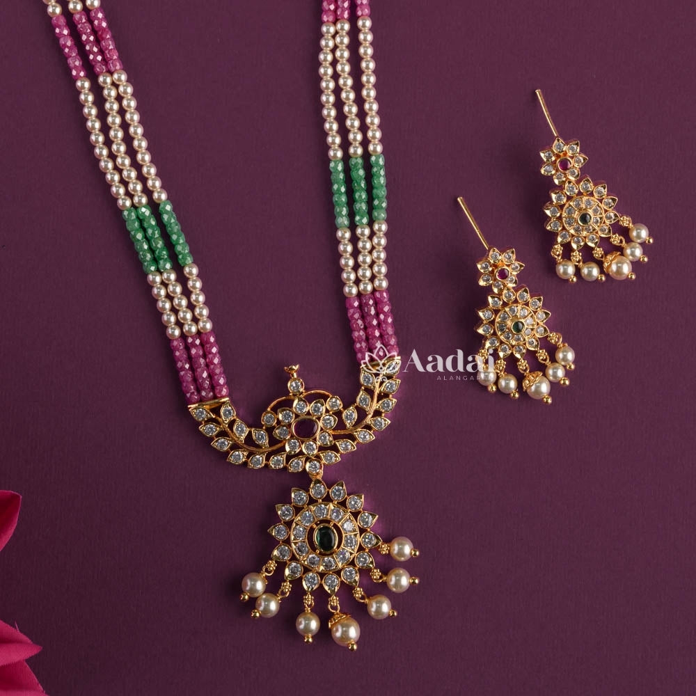 Dynasty Bloom Swarovski Pearl Layer Mala