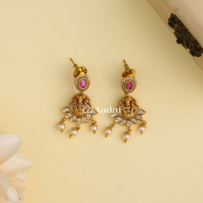 Enchanted Divine Lakshmi Necklace - Ruby