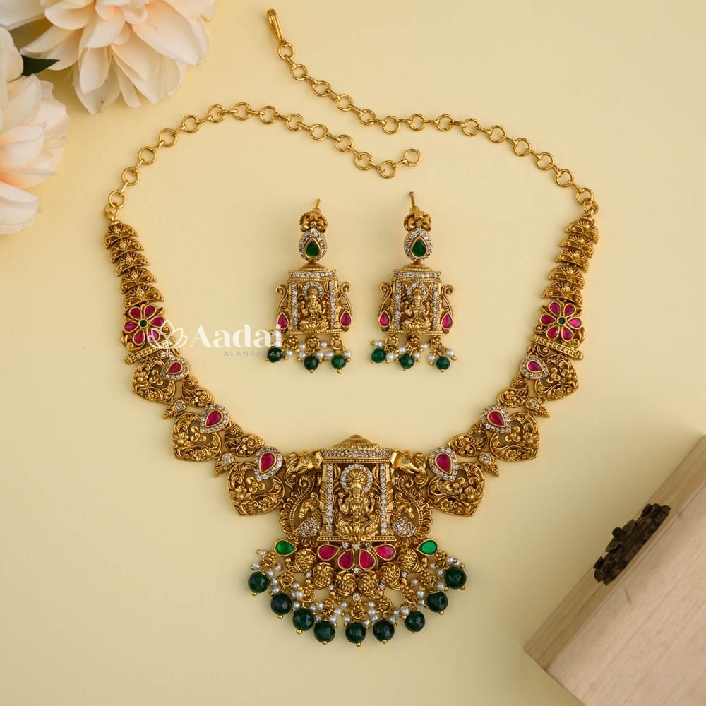 Majestic Antique Lakshmi Necklace