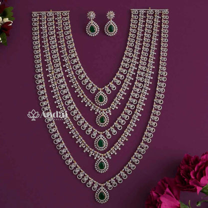 Gracious zircon layer bridal set