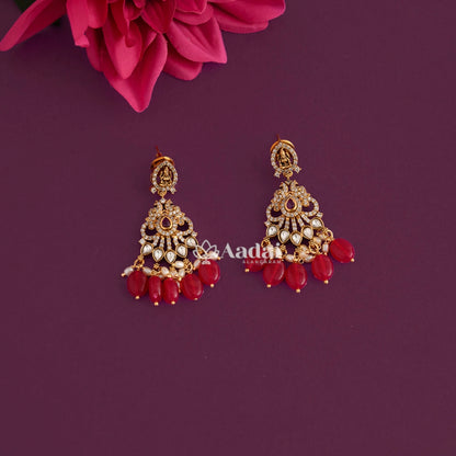 Chalcedony Laxmi Layer Haram - Red